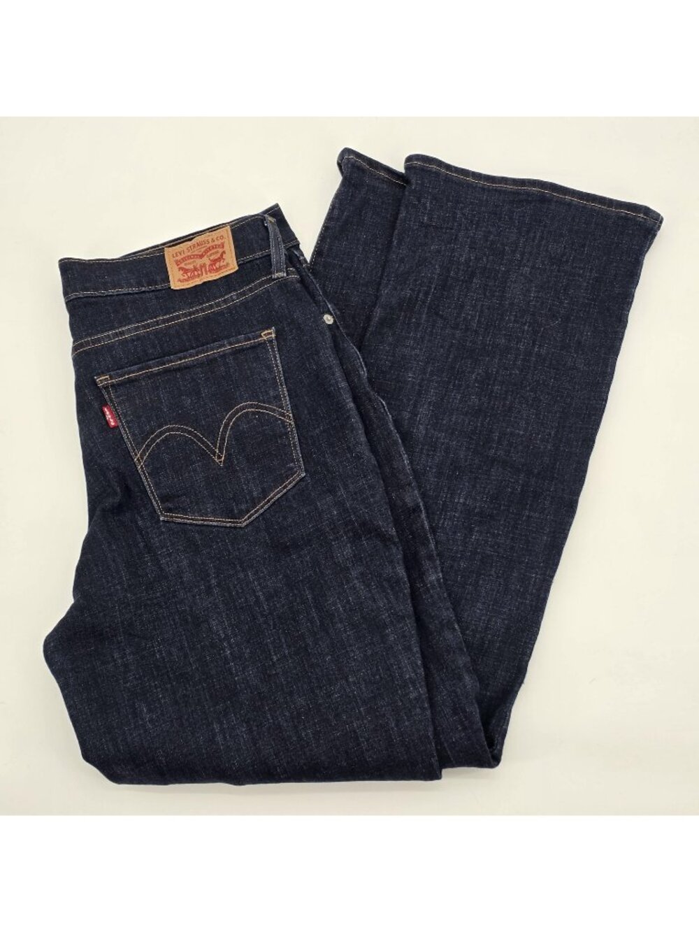 Levis Classic Bootcut Jeans Womens 12 Dark Wash W 31 x L 30 Blue Denim Stretch